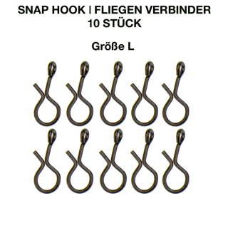 Snap Hook - Fliegen Verbinder Gr. L - 7,5mm 
