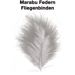 Marabou Federn 07 Wei&szlig;