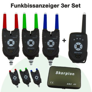 Elektronischer Funkbissanzeiger Skorpion AK2 41 3er Set 