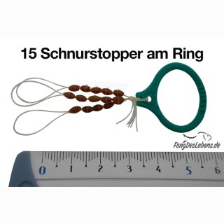 Schnurstopper | Gummistopper 1 Ring = 15 Stopper Natur