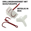Drillingshaken-Set mit Schutz | Box | 80 Stück