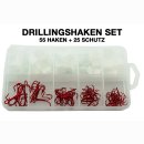 Drillingshaken-Set mit Schutz | Box | 80 Stück