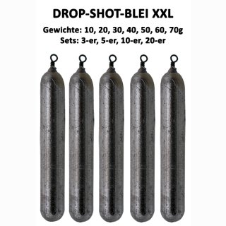 Drop-Shot Blei l&auml;nglich, 20g, 5-er Set