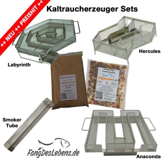 Kaltraucherzeuger StarterSet + RäucherMehl + RäucherLauge