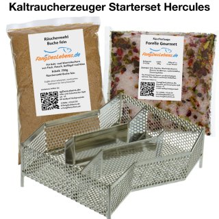 Kaltraucherzeuger StarterSet Herkules, RM 250g, RL Forelle Gourmet 400g
