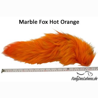 Marble Fox, Fuchsfell, mind. 40cm lang - Hot Orange
