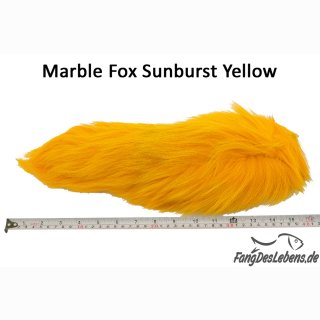 Marble Fox, Fuchsfell, mind. 40cm lang - Sunburst Yellow