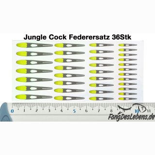 Jungle Cock Feder Ersatz, 36 Stück - 03 Grün