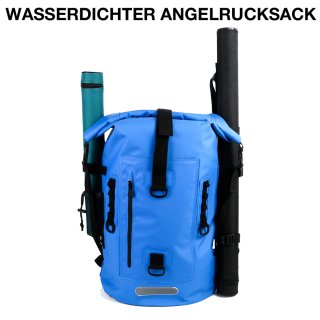 Angelrucksack wasserfest 30 Liter 02 - Blau | Schwarz