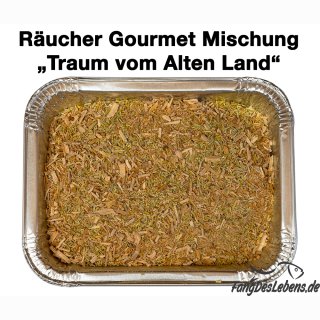 R&auml;ucher-Gourmet-Mischung Traum vom alten Land 75g + Schale