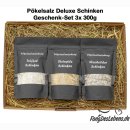 P&ouml;kelsalz Deluxe Schinken 3x 300g Geschenkset im Heubett