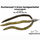 Huchen Zopf handgearbeitet - Schwarz | Gold Bullet 17cm...
