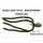 Huchen Zopf handgearbeitet - Fischkopf Olive 17cm 58g - 4 Arme Darkolive|Glitter