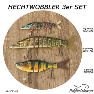 Hechtwobbler SET3-05 20cm-FNr. 133+15cm-FNr.388+13cm-FNr.717